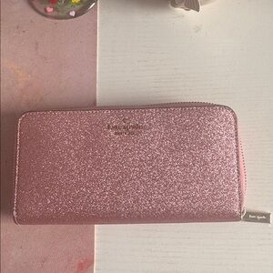 Kate Spade Shimmy Tinsel Glitter Boxed Large Continental Wallet Glitter